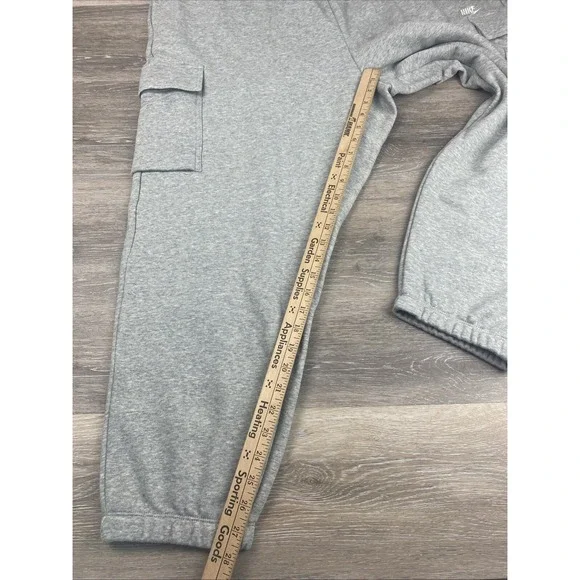 Nike Joggers Womens Plus Size 1X Oversized Mid Rise Fleece Cargo Gray DV5083 NWT - Picture 5 of 14